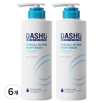다슈 데일리 스킨 올인원 바디워시 500ml (6개)_이미지