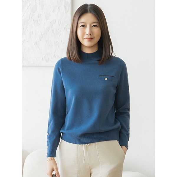 마담4060 엄마옷 여성 데일리 니트세렌반폴라-FKN2601016_이미지