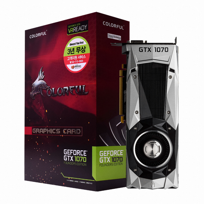 COLORFUL 지포스 GTX1070 Founders Edition D5 8GB