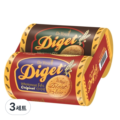 오리온 닥터유 다이제 초코 +오리지널 번들 419g (3개)_이미지