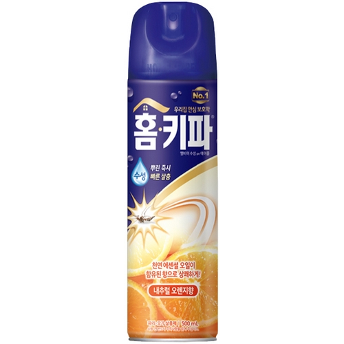 홈키파 에어졸 내추럴 오렌지향 500ml (4개)_이미지