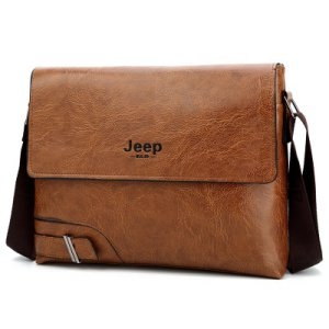 JEEP 남성 크로스백 허리색 힙색 가죽가방 지프 buluo 메신저 가방 다기능 작은 슬링 가슴 색깔jp0725 브라운_이미지