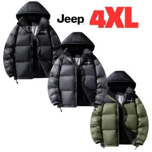 JEEP 겨울 남성 빅사이즈 4XL 후드 털 점퍼 숏패딩 중년 루즈핏 큰옷 뚱보 wr83-0731