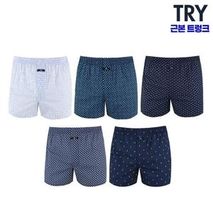 TRY 근본시리즈 남성 순면100 트렁크팬티 5종 35065504_이미지