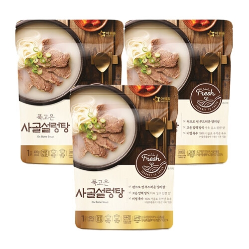 아워홈 푹고은 사골 설렁탕 400g (3개)_이미지