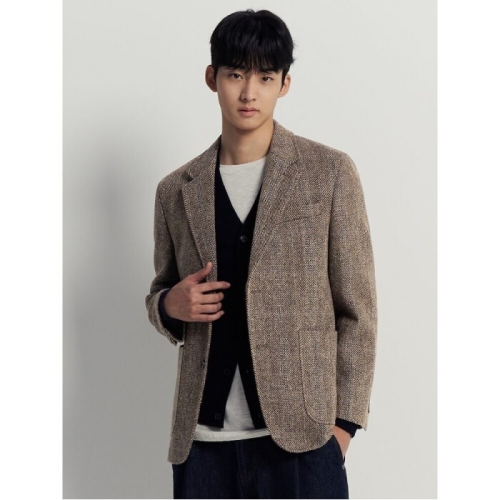 삼성물산 빈폴 남성 해리스 트위드 헤링본 윈도우체크 재킷 베이지_BC5911C11A
