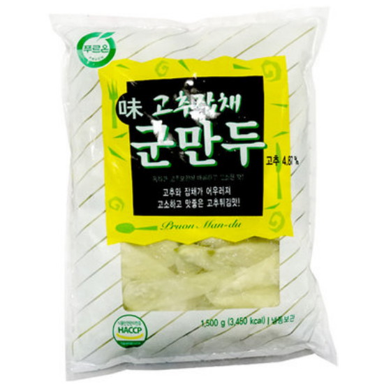 푸르온 미 고추 잡채 군만두 1.5kg (3개)_이미지