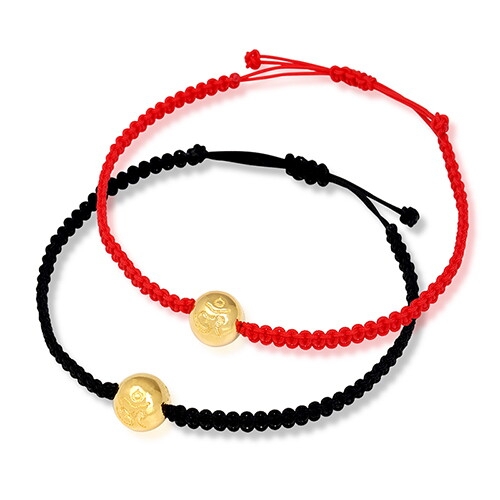 순금 만자옴자 매듭끈 불교 팔찌 3.75g