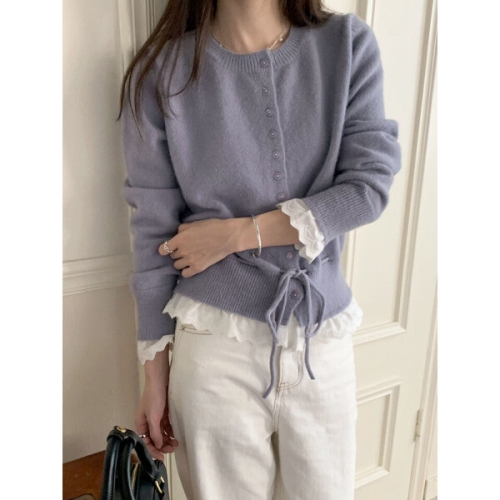 베나프 리유 프릴 스트링 가디건_FH1GD003