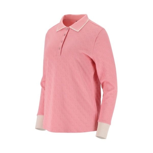 자카드 여성 요꼬 에리 티셔츠 1K65231_이미지