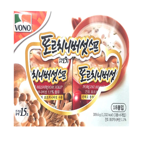 농심 보노 포르치니버섯 스프 51.6g (6개)_이미지