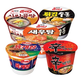 농심 신라면큰사발4개 + 새우탕큰사발4개 + 튀김<b>우동</b>큰사발4개 + <b>사리</b>곰탕큰사발2개 + 육개장큰사발2개