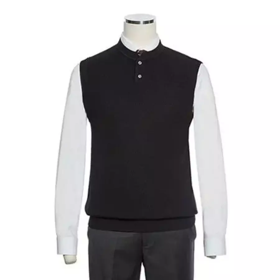 레노마 RRCMKT10AEK 남성 베스트 데일리 F W 울 블렌드 니트쪼끼 블랙 컬러 RRCMKT10A_이미지