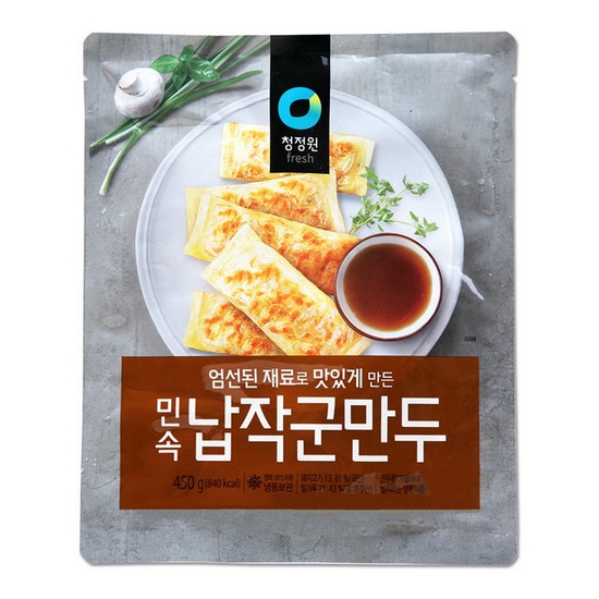 대상 청정원 민속 납작군만두 450g (8개)_이미지