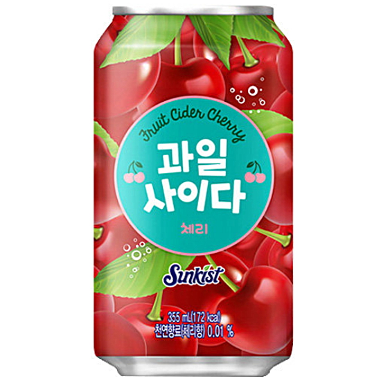 해태htb 썬키스트 과일 사이다 체리 355ml (24개)_이미지