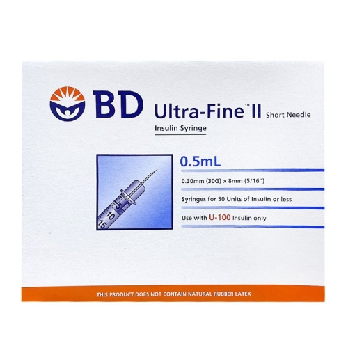 벡톤디킨슨 BD 인슐린 주사기 30G 0.5cc (100개)_이미지