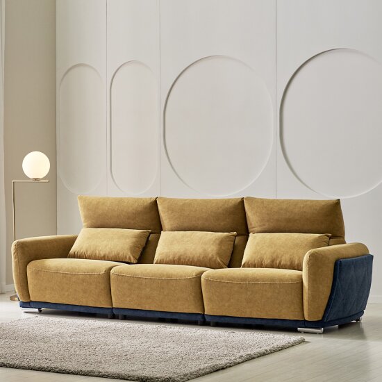 스코나 레븐스 헤드틸팅 조야 아쿠아텍스 패브릭 소파 4인용