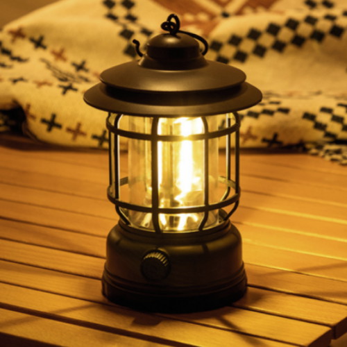 골드앤우드 LED 충전식 랜턴 블랙