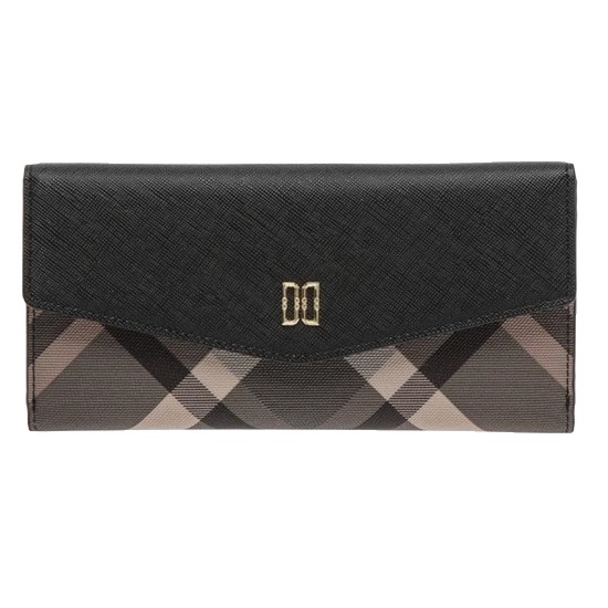 LF 닥스 체크 배색 장지갑 DCWA7F916BK