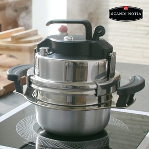 씨앤디상사 스칸디노티아 IH 압력가마솥 (1.9L(6인용)+대나무받침대)
