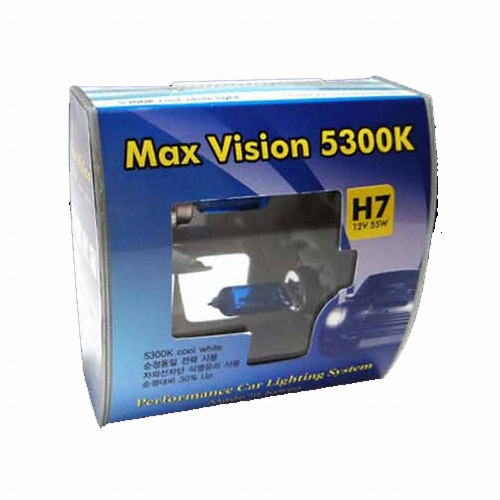 맥스비전 슈퍼화이트 5300K 할로겐램프 (H7, 55W)_이미지
