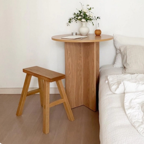 우드레이 홈카페 원형 식탁 600 (의자별도)_이미지