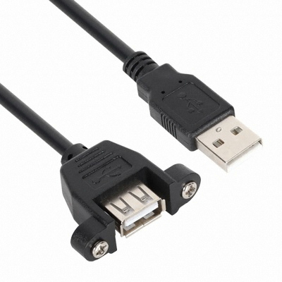 USB2.0 AM-AF 판넬형 연장 케이블 블랙