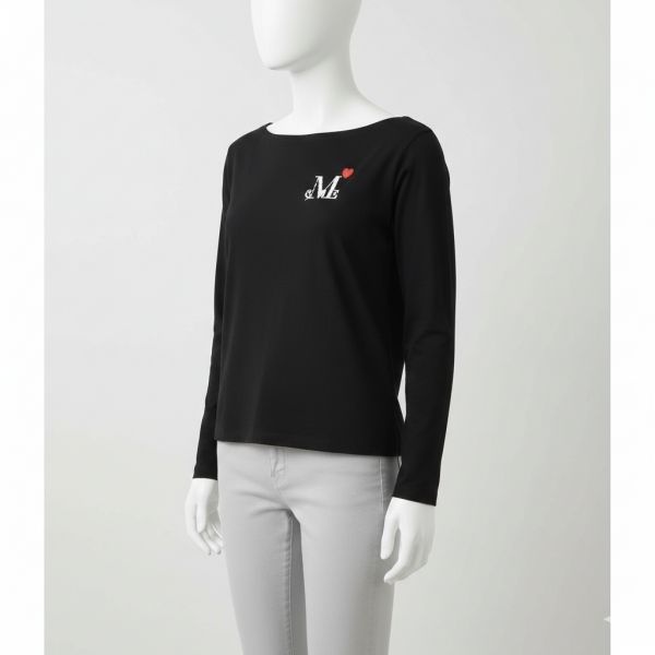 무센트 러브릿츠 미니 하트 로고 숄더 긴팔 티 2컬러 338705 P0000BGR