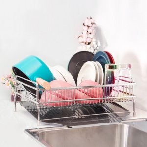 올스텐304 식기건조대1단-모던주방 프리미엄 최고급 스테인레스스틸 설거지 그릇 정리대