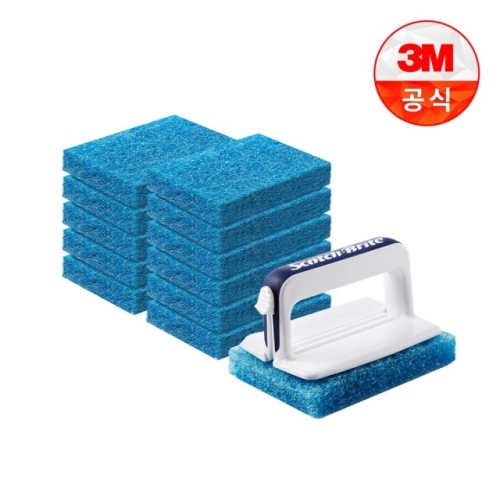 스카치브라이트 크린스틱 뉴올인원 욕실청소용 핸들+리필12입