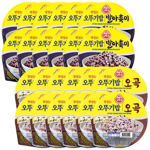 오뚜기 오뚜기밥 발아흑미 210g 12개 + 오곡밥 210g 12개