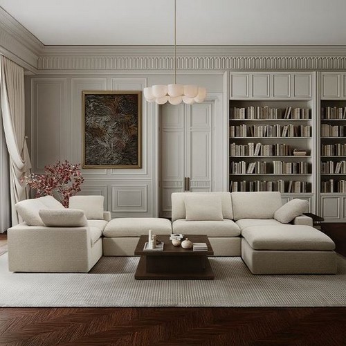 까사미아 캄포구스50 클래식 확장형 패브릭 소파 5인용