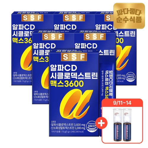 순수식품 알파CD 시클로덱스트린 맥스 3600 14포 (6개)