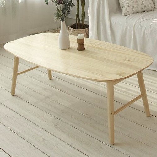 올리빙 접이식 원목 거실테이블 (110x60cm)_이미지