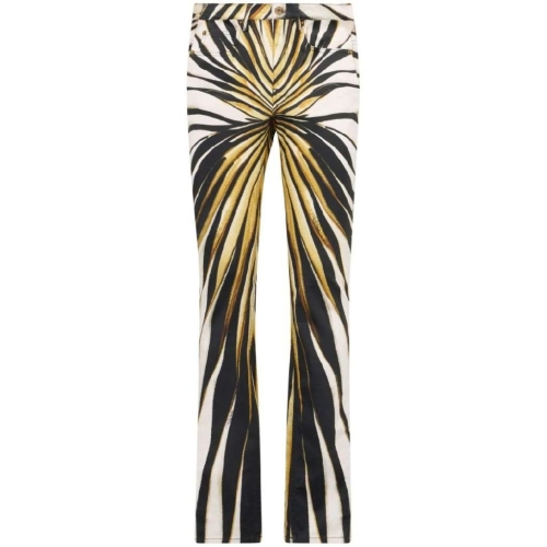 로베르토 까발리 레이 오브 골드 프린트 스키니 팬츠 TKJ232DAM33 T_이미지