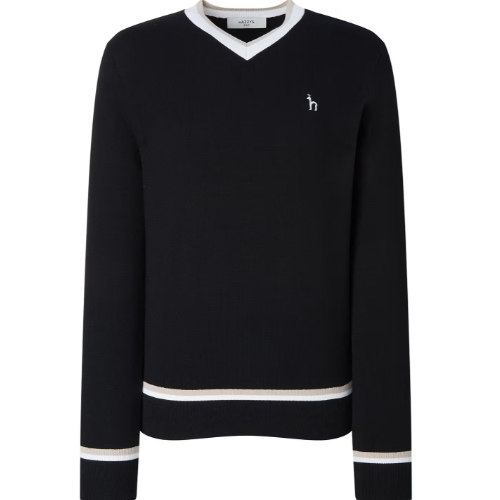 헤지스골프 V넥 라인 니트 WWSW4D611BK이미지입니다. 누르면 해당 게시물로 새창이동합니다.