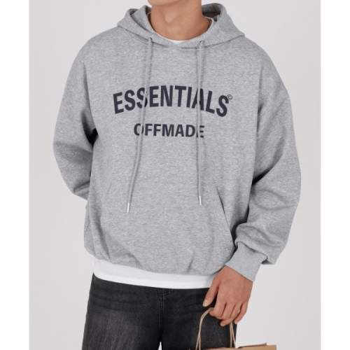 에센셜 OFFMADE 기모추가 프린팅 오버핏 후드티 05 후디 225499