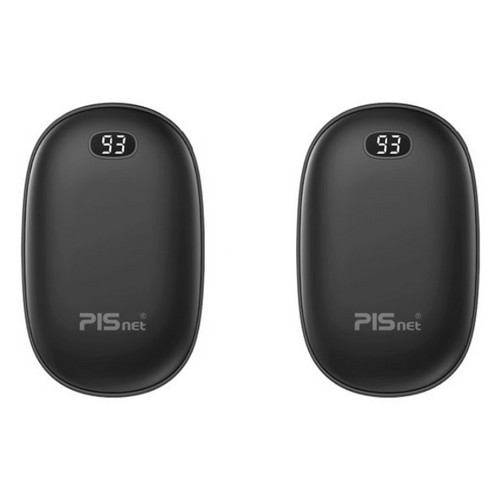삼지아이티 피스넷 디지털 숫자표시 충전식 손난로 8000mAh (2개)_이미지