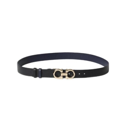 살바토레페라가모 페라가모 리버시블 어드저스터블 간치니 벨트 블랙 네이비 23A565-673955