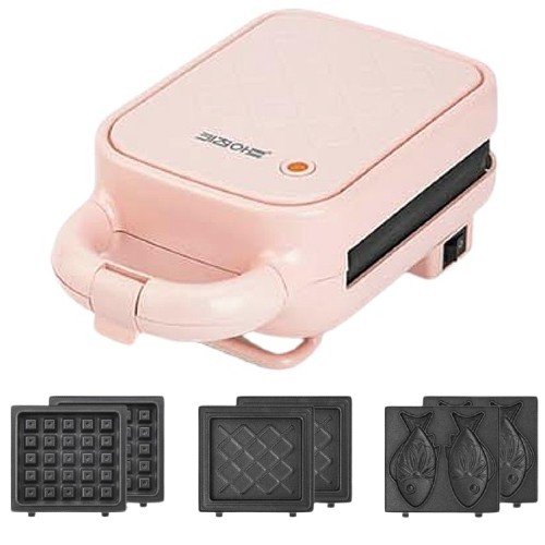 키친아트 렉스 3in1 와플 샌드위치 메이커 (핑크)