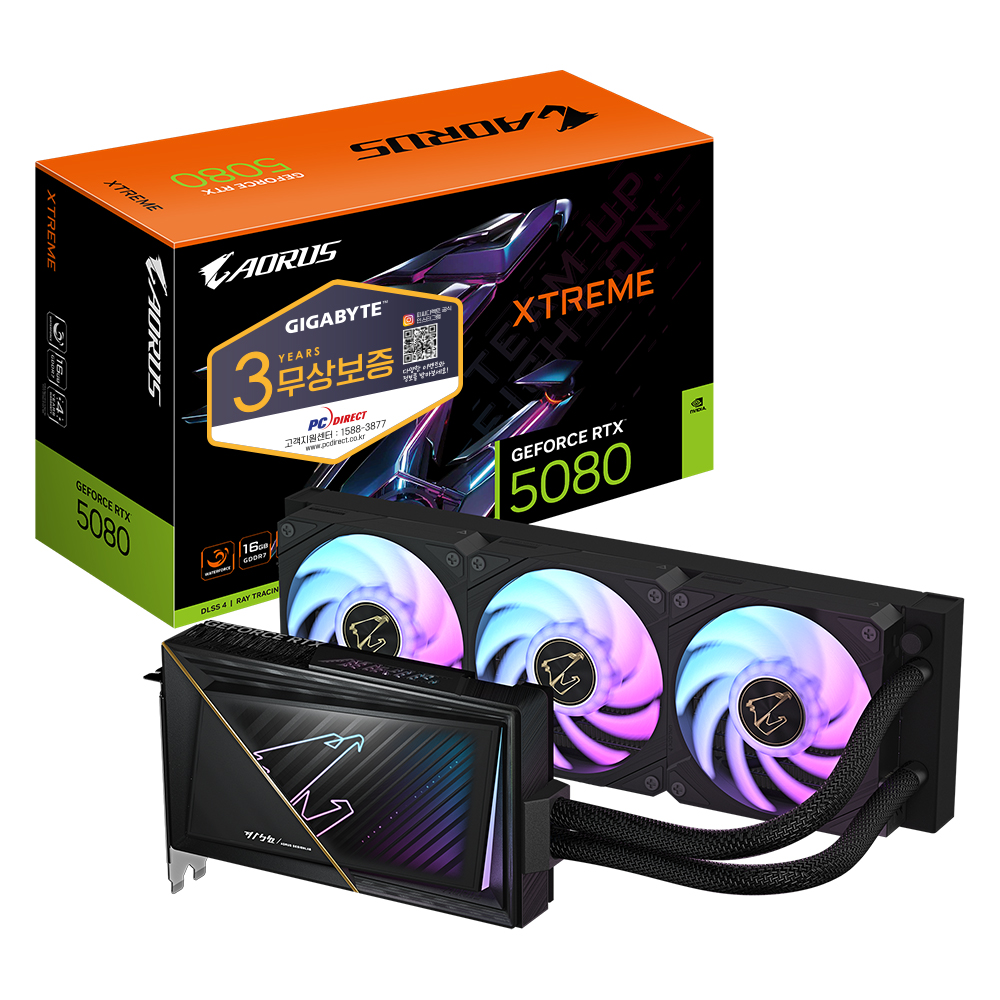 GIGABYTE AORUS ������ RTX 5080 XTREME �������� D7 16GB �Ǿ���Ʈ