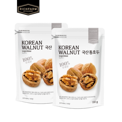 미동농산 리치팜너트 국산 통호두 110g