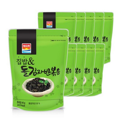 웅비식품 해의락 집밥 돌김자반볶음 40g 10봉 10개