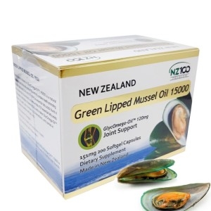 NZ100 초록잎홍합오일 15000mg 200캡슐 (4개)