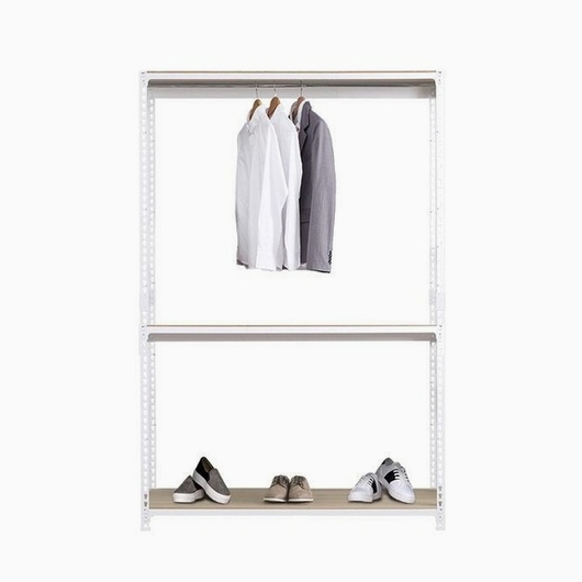 영진산업 스피드랙 드레스룸 시스템 철제 행거봉1개 3단 행거 1200x400 (180cm(높이))