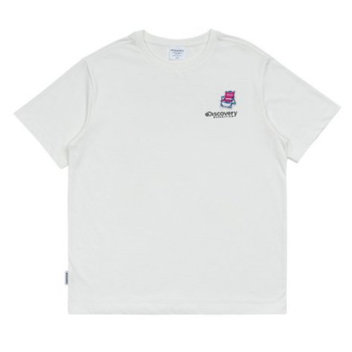 디스커버리 익스페디션 피크닉 등판 그래픽 티셔츠 DXRS5A043-WHS_이미지