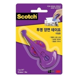 3M 스카치 투명 양면 테이프 리필 017R 8.4mm x 8m (10개)