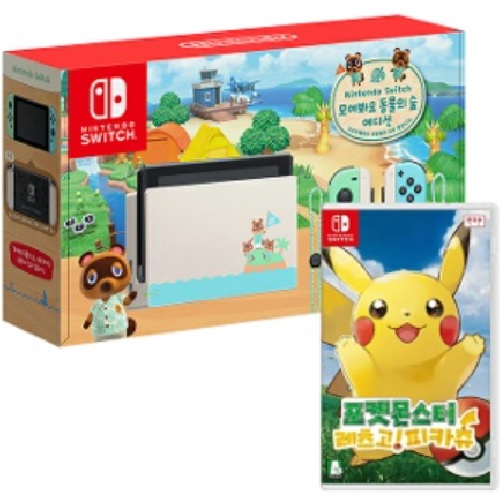 Nintendo 닌텐도 스위치 동물의 숲 에디션 2인용 게임 패키지 (포켓몬스터: 레츠고! 피카츄)