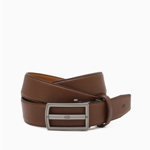  닥스 남성 브라운 로고장식 소가죽 벨트_DBBE6E511W3