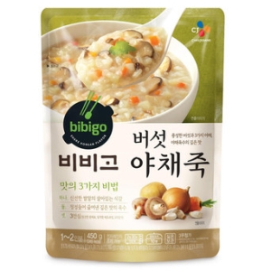 CJ제일제당 비비고 버섯야채죽 450g이미지입니다. 누르면 해당 게시물로 새창이동합니다.
